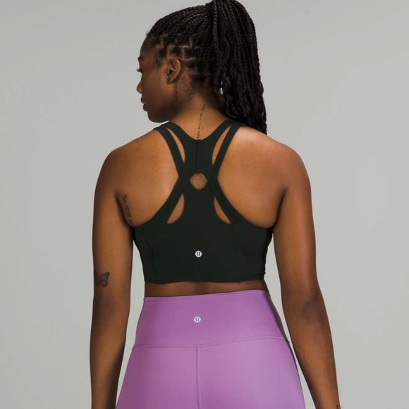 Lululemon Stash It Bra Medium Support B/C Cup Rainforest Green Size 10 - Picture 2 of 6